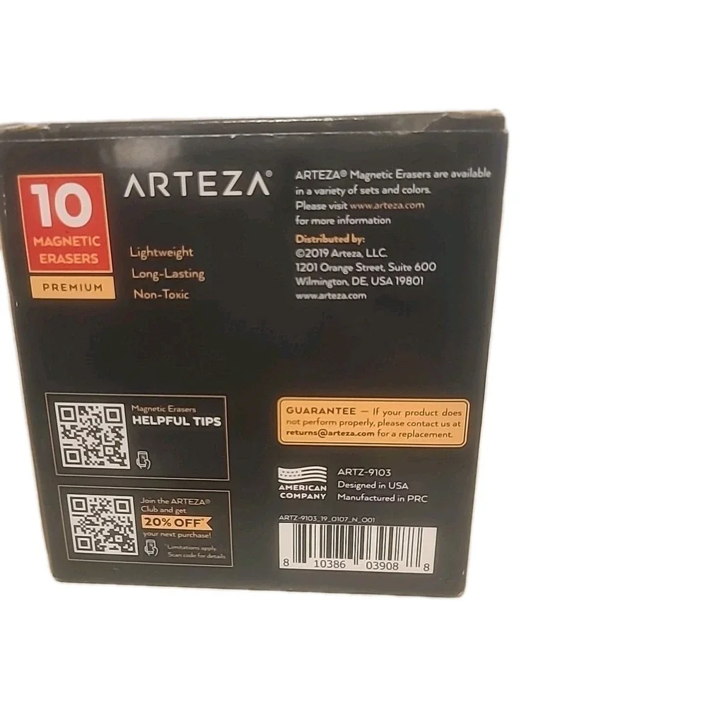 Arteza Magnetic‎ Board Erasers - Set of 10